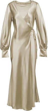 Wakakuu Icons Dames, Jurken, Beige, Maat: XL Satijn