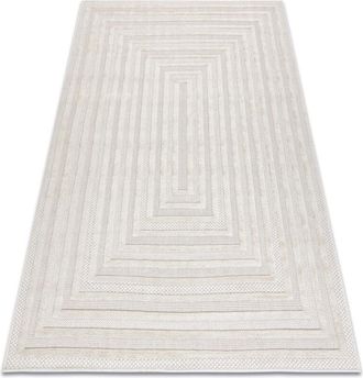 RugsX Rugsx - Carpet santo sisal 0999 geometric white white 140x190 cm