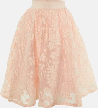 Maje Peach Fil Coupe Mesh Joshua Rose Short Skirt