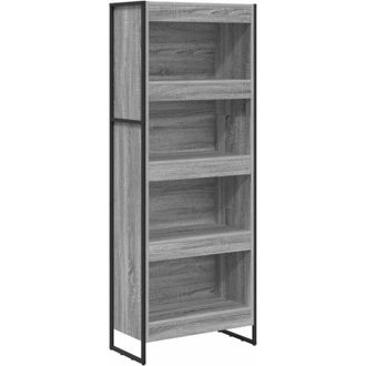 vidaXL Estanter&iacute;a Para Libros Gris Sonoma 80 X 30 X 155 Cm Vidaxl