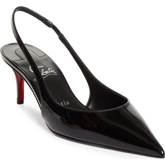 Christian Louboutin Miss Z Pointed Toe Slingback Pump in Black at Nordstrom, Size 10.5Us