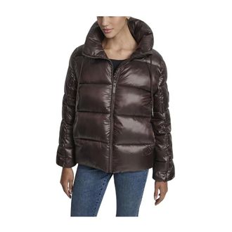 DKNY Winter Jackets, female, Brown, Size: XS Brown Quilted Lightweight Jacket