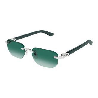 Cartier Zonnebril - Heren - Accessoires - Grijs - Maat: 53 MM Nylon