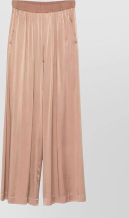 Forte_Forte silk satin wide leg pleated trousers