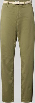 s.Oliver Red Label Regular Fit Chino aus Baumwoll-Mix in Khaki, Gr&ouml;&szlig;e 34