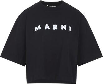 Marni T-shirt met logo - Zwart