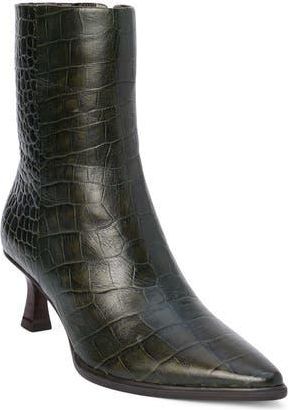 Matisse Footwear Gabbie Pointed Toe Bootie in Green Croc at Nordstrom Rack, Size 7.5
