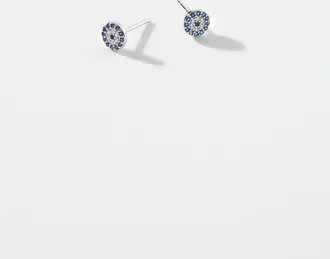 Simons Womens Royal blue stone small earrings