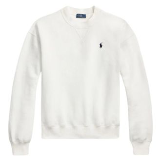 Polo Ralph Lauren Fleece Crewneck Sweatshirt - Dames - Sweatshirts - Wit - L - Katoen - Hoodies & sweatvesten