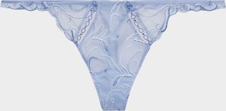 Lise Charmel Nymphe Bleue Embroidered Tulle Thong
