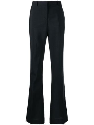 Versace flared low-rise trousers - women - Mohair/Virgin Wool - 40 - Black