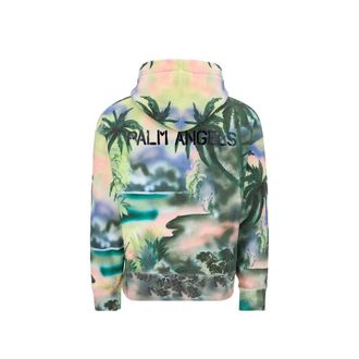 Palm Angels Mens Bicolor Cotton Sweatshirt Clothing