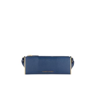 Elisabetta Franchi Schoudertas met hagedismotief Bs15A66E2 - Dames - Tassen - Blauw - Maat: ONE Size Zijde