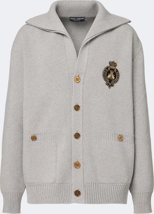 Dolce & Gabbana Cardigan in lana vergine con logo