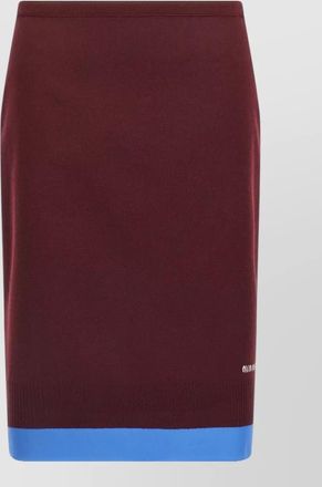 Miu Miu wool midi skirt double layer slit