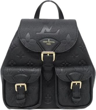 Louis Vuitton Pre-owned Backup Rugzak - Dames - Vintage Rugzakken - Zwart - ONE Size - Leer - Vintage