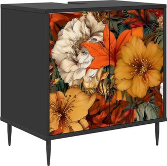 vidaXL Mueble De Cuarto De Ba&ntilde;o Gennep Roble Negro 60 X 40 X 61 Cm Vidaxl