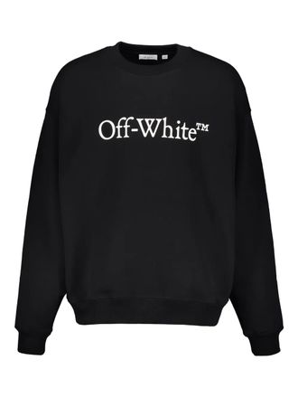 Off-white logo long-sleeve sweatshirt - men - Cotton - S - Black