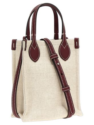 Gucci Womens Logo-Printed Canvas Tote Beige Polyurethane Cotton Linen