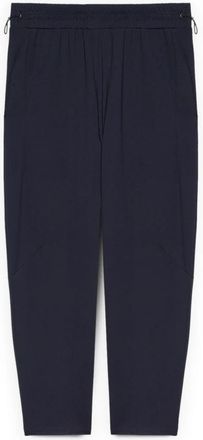 Fiorella Rubino Milano Stitch Broek met Trekkoord Taille - Dames - Straight fit broeken - Blauw - Xs/S - Polyester - Broeken