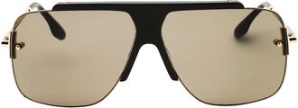 Victoria Beckham Womens Victoria Beckham Mocha Brown Lensed Gold Sunglasses - Size: ONE size