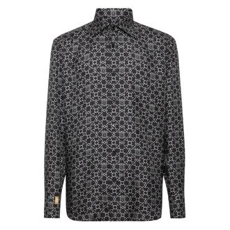 Billionaire Boys Club Overhemden, Heren, Zwart, L, Silk Shirt