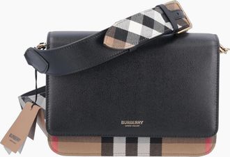 Burberry Womens Burberry Mackford Black Crossbody Bag