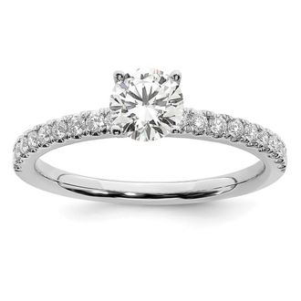 Diamond2Deal 14k Gold Lab Grown Diamond Engagement Ring 1/2Ct Clarity- VS Color- G-H