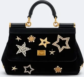 Dolce & Gabbana Sicily Small velvet top-handle bag