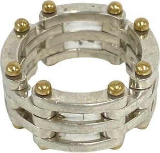 Tiffany & Co. Gold Silver Yellow Gold (18K) Silver 925 Band Ring (Pre-Owned)