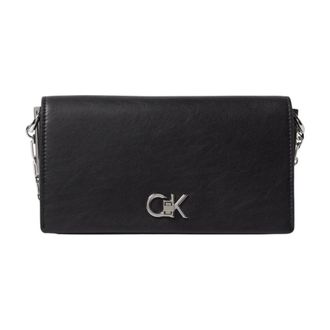 Calvin Klein Tassen, Dames, Zwart, ONE Size, Zwarte Zwarte Crossbodytas