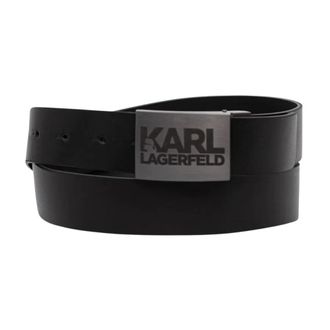 Karl Lagerfeld Heren, Accessoires, Zwart, Maat: 115 CM Leer