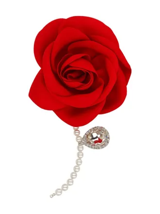 Magda Butrym Orecchino Pendente Red Velvet Earrings