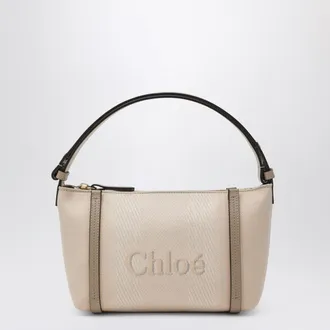 Chloé Chloé Carry Bag In Pink Beige Striped Canvas