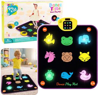 OEM Alfombra De Baile Musical Con Forma De Animales, 5 Modos, 3 Niveles De Dificultad, Luces