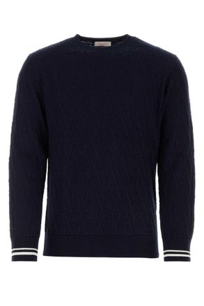 Valentino Garavani: Blue V-Neck Sweaters now up to −66