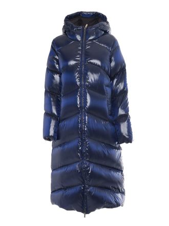 コート K-WAY Woman Coat Blue K8138PW K89 Jackets Woman NEIVEL CRYSTAL CHINTZ THERMO HEAVY Long BLUE