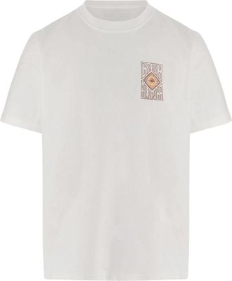 Casablanca Bedruikt Katoenen T-shirt - Heren - T-shirts - Wit - XL - Katoen - Tops