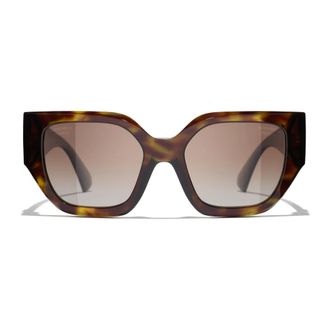 Chanel Butterfly Zonnebril - Dames - Accessoires - Bruin - Maat: 54 MM