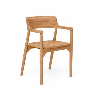 Bazar Bizar Silla de comedor de madera de teca marr&oacute;n 58x52x80 cm