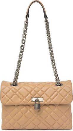 Kurt Geiger Brixton Diamond Quilted Leather Pad Lock Shoulder Bag in Light/pastel Brown at Nordstrom Rack