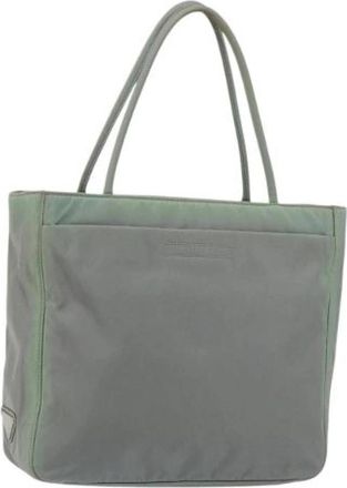 Prada Pre-owned Nylon Tote - Dames - Vintage Shopper - Groen - ONE Size - Nylon - Vintage