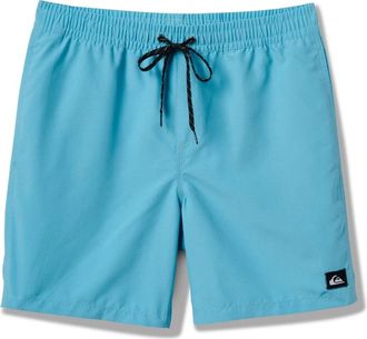 Quiksilver Everyday Solid Swim Trunk Mens Aqua Blue Drawstring Waist JZZ1042
