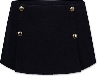 Miu Miu Womens Tweed Wool Miniskirt - Black Nylon - Size EU 36 (Womens)
