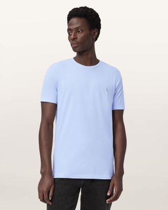 AllSaints Cotton Tonic Crew Neck Slim Ramskull T-Shirt, Size: XXL