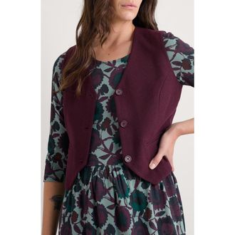 Seasalt Cornwall Lowena Recycled Wool Blend Vest in Dark Hellebore at Nordstrom, Size 12 Us