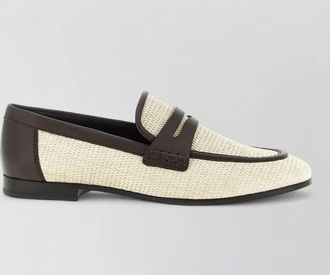 Brunello Cucinelli raffia loafers