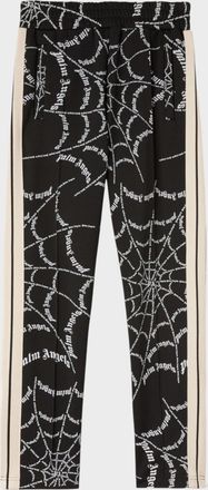 Palm Angels Mens Spider Web Classic Trackpants Black - Size Medium