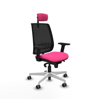 Piqueras y Crespo Silla De Oficina Piqueras Y Crespo Alares Rosa Cuero Sint&eacute;tico