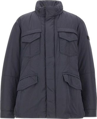 Peuterey Stripes MFC Parka - Heren - Gewatteerde jassen - Blauw - 3XL - Leer - Jassen